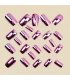 NA109 - Pink Shiny Electroplated Medium-Length European Square Nail 